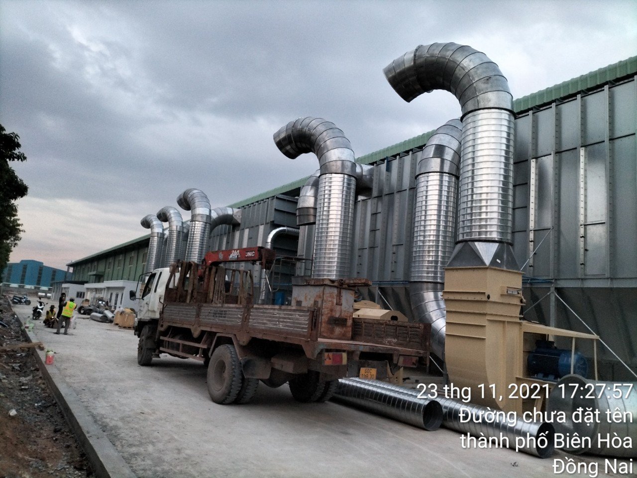 Thi công tháp khử mùi than hoạt tính Đồng Nai