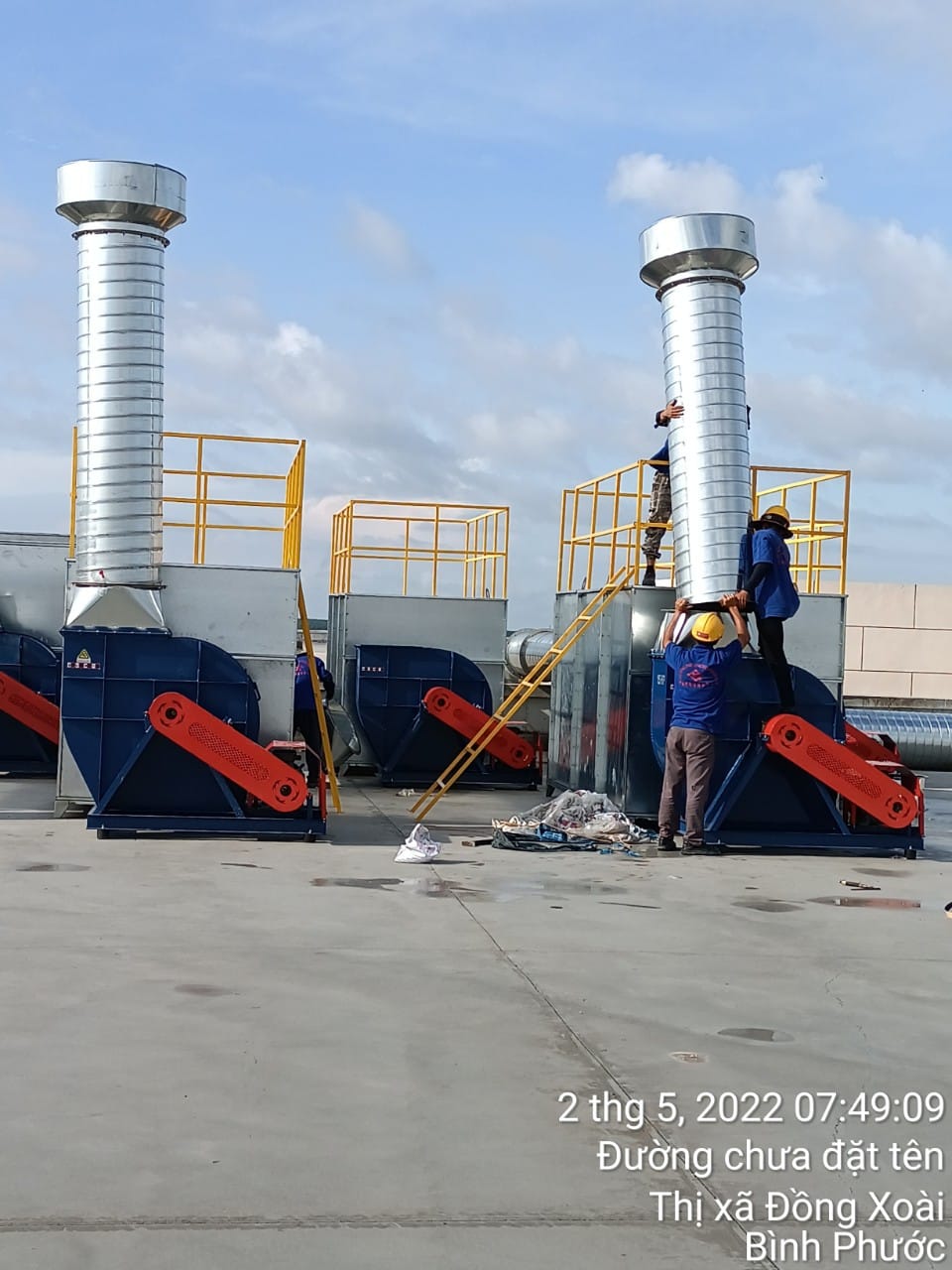 Thi công tháp khử mùi than hoạt tính Đồng Nai