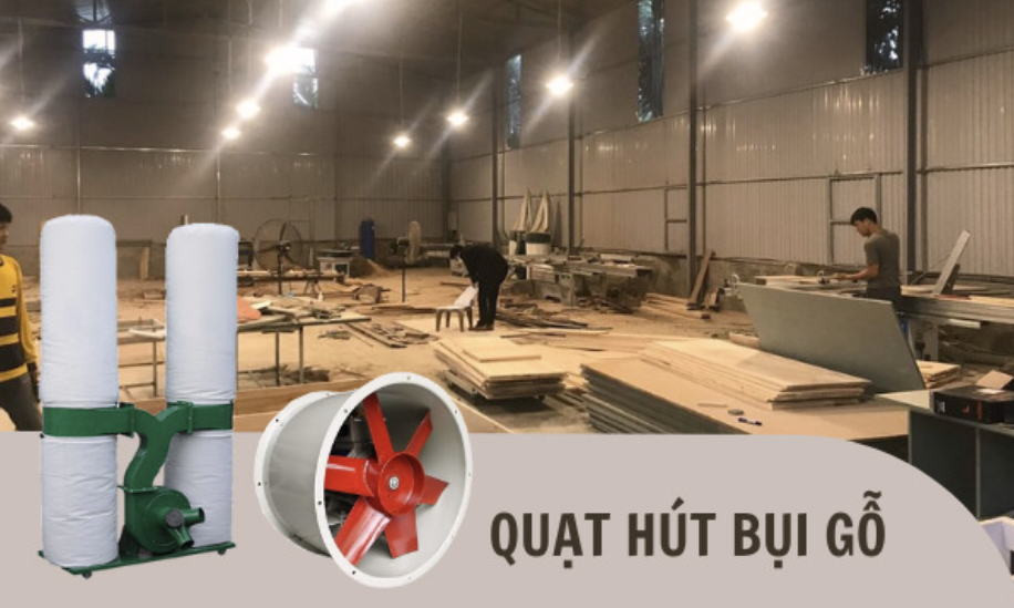 quạt hút bụi ly tâm cho nhà xưởng chế biến gỗ